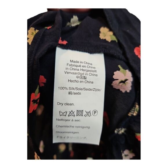 Madewell Cropped Silk Babydoll Ruffled Blouse Size 4 - Picture 7 of 7